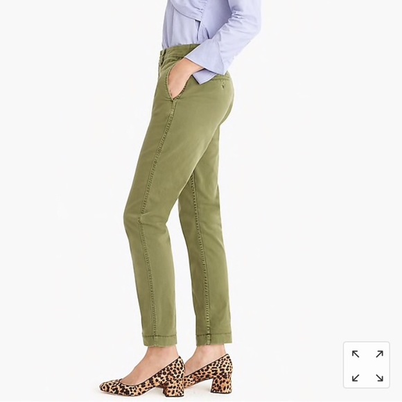 j crew high rise slim boy chino